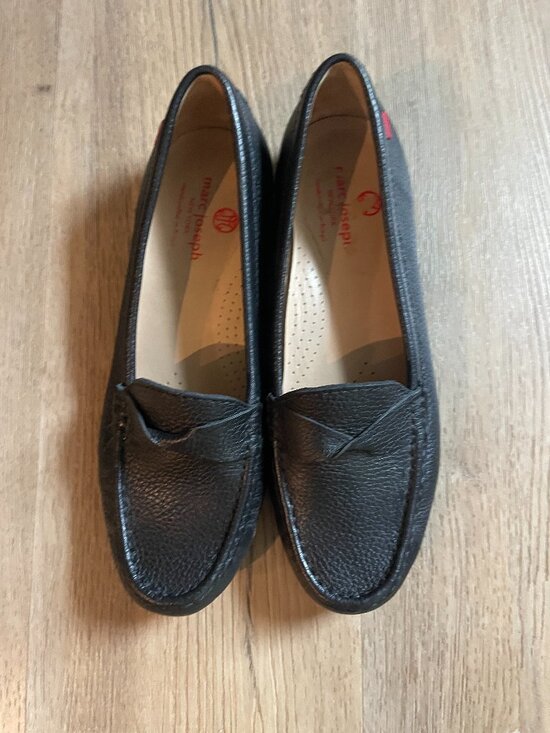 Marc Joseph New York Shoes - Marc Joseph Beverley Road Shoes Women's 8 Black Leather Loafers Slip-on Casual!